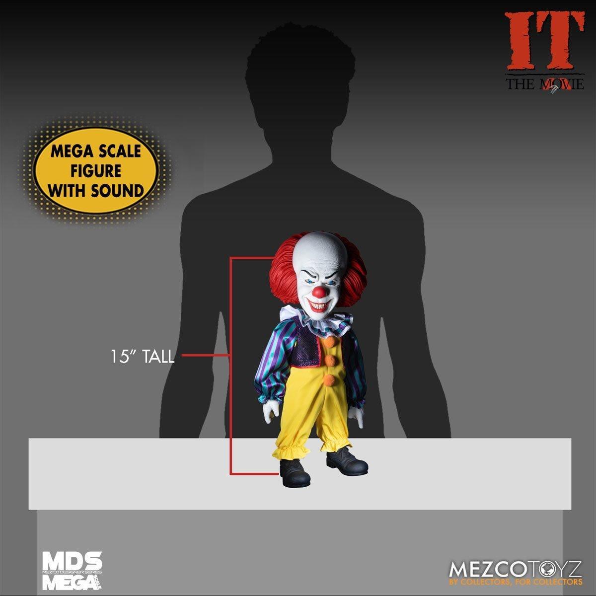 MEZ43053 It (1990) - Pennywise 15" Talking Figure - Mezco Toyz - Titan Pop Culture