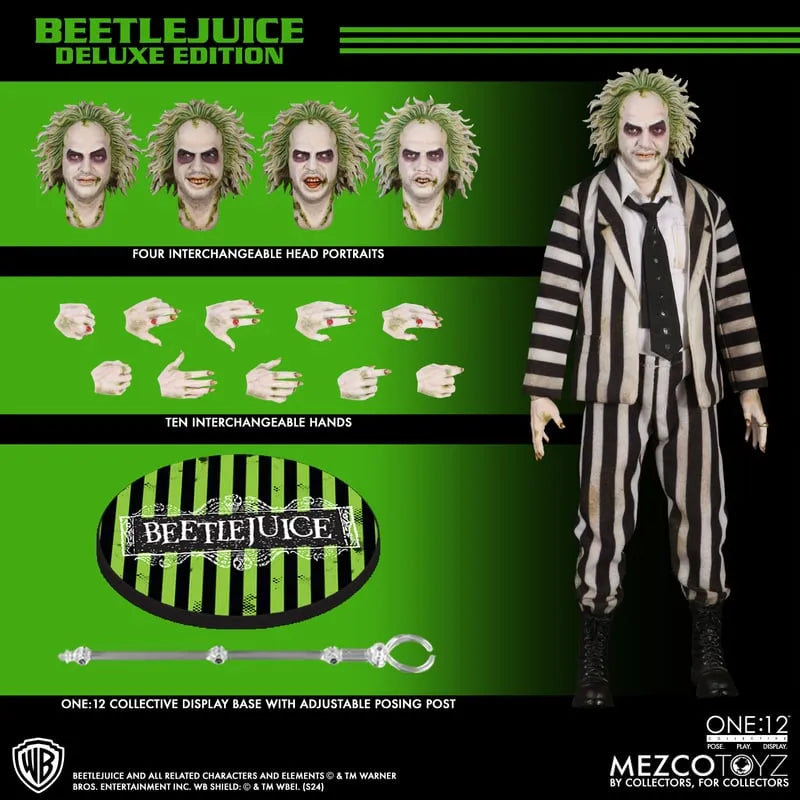 MEZ72502 Beetlejuice 2 - Beetlejuice Deluxe One:12 Collective Action Figure - Mezco Toyz - Titan Pop Culture