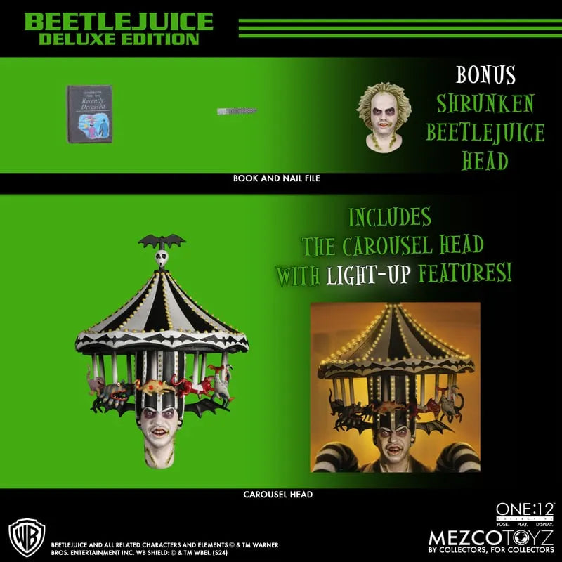 MEZ72502 Beetlejuice 2 - Beetlejuice Deluxe One:12 Collective Action Figure - Mezco Toyz - Titan Pop Culture