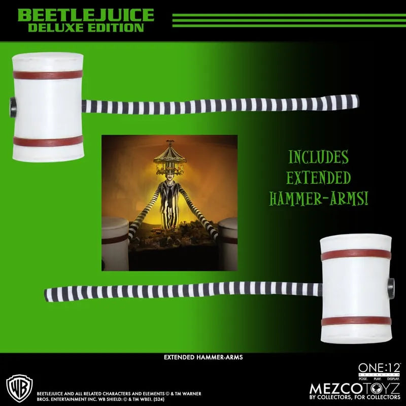 MEZ72502 Beetlejuice 2 - Beetlejuice Deluxe One:12 Collective Action Figure - Mezco Toyz - Titan Pop Culture