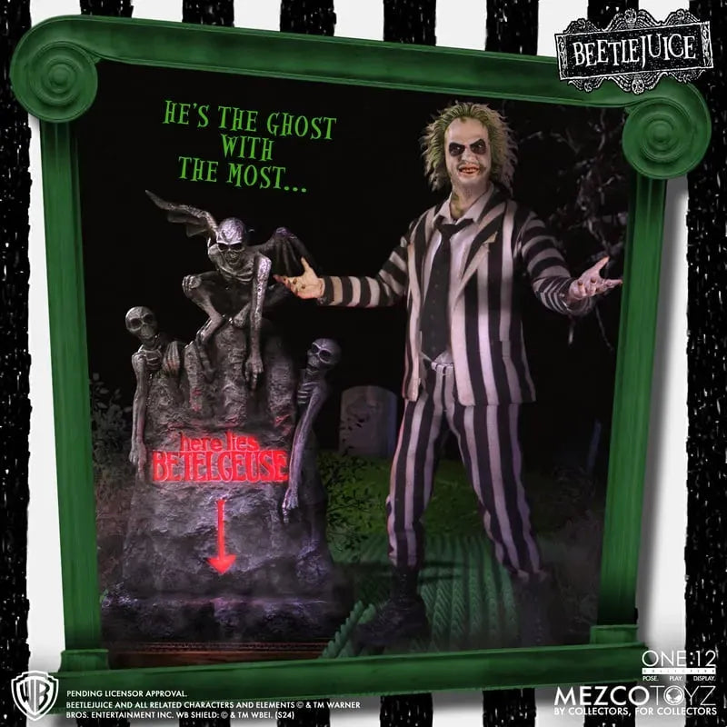 MEZ72502 Beetlejuice 2 - Beetlejuice Deluxe One:12 Collective Action Figure - Mezco Toyz - Titan Pop Culture