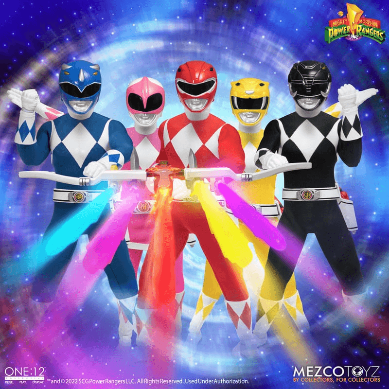 MEZ75470 Power Rangers - One:12 Collective Deluxe Box Set - Mezco Toyz - Titan Pop Culture