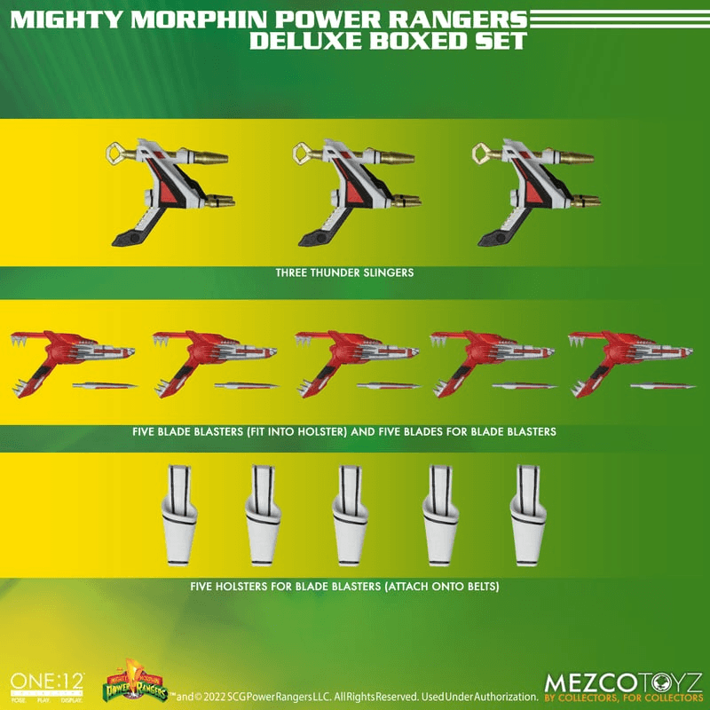 MEZ75470 Power Rangers - One:12 Collective Deluxe Box Set - Mezco Toyz - Titan Pop Culture