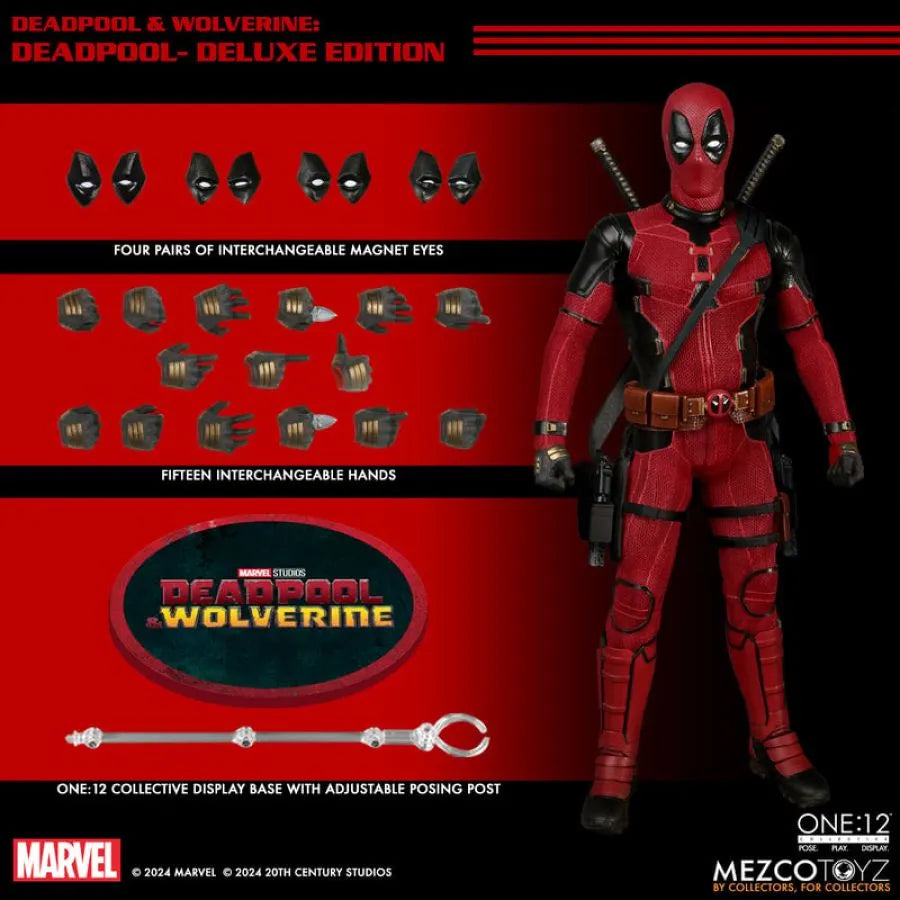 MEZ76213 Deadpool & Wolverine - Deadpool One:12 Collective Action Figure - Mezco Toyz - Titan Pop Culture