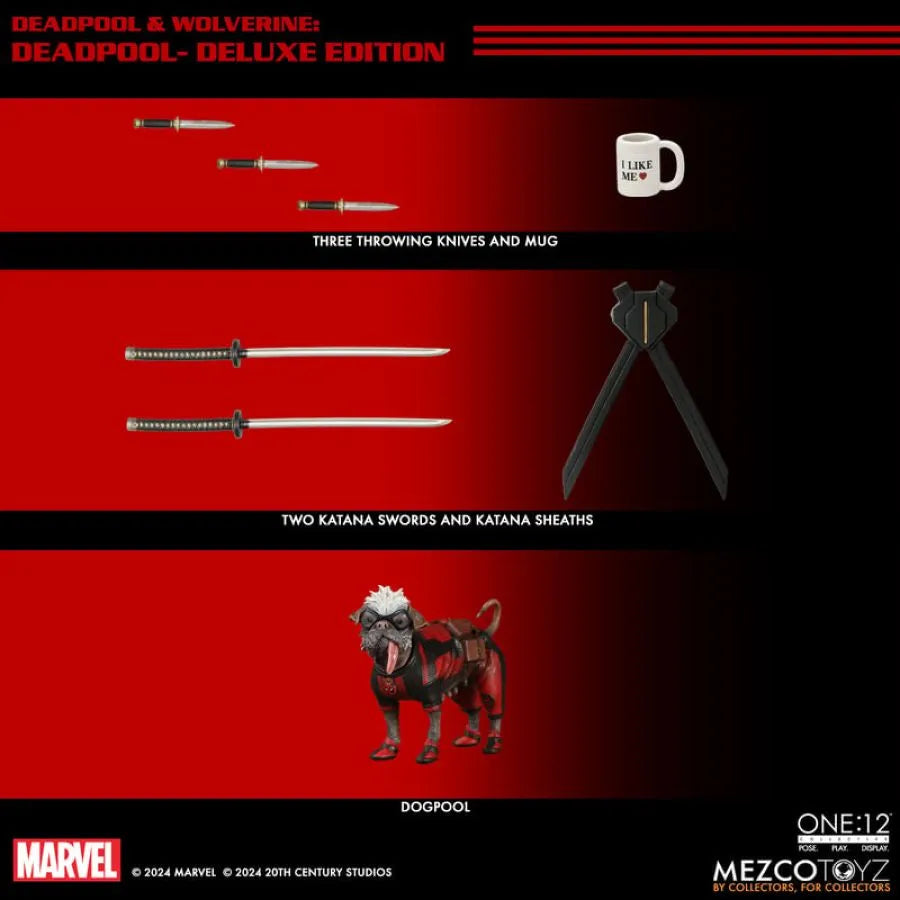 MEZ76213 Deadpool & Wolverine - Deadpool One:12 Collective Action Figure - Mezco Toyz - Titan Pop Culture