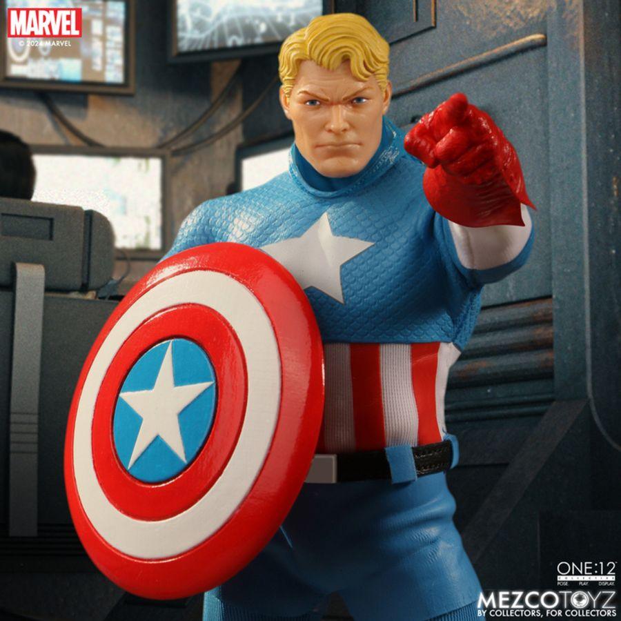 MEZ76254 Captain America - Silver Age Edition One:12 Collective Figure - Mezco Toyz - Titan Pop Culture