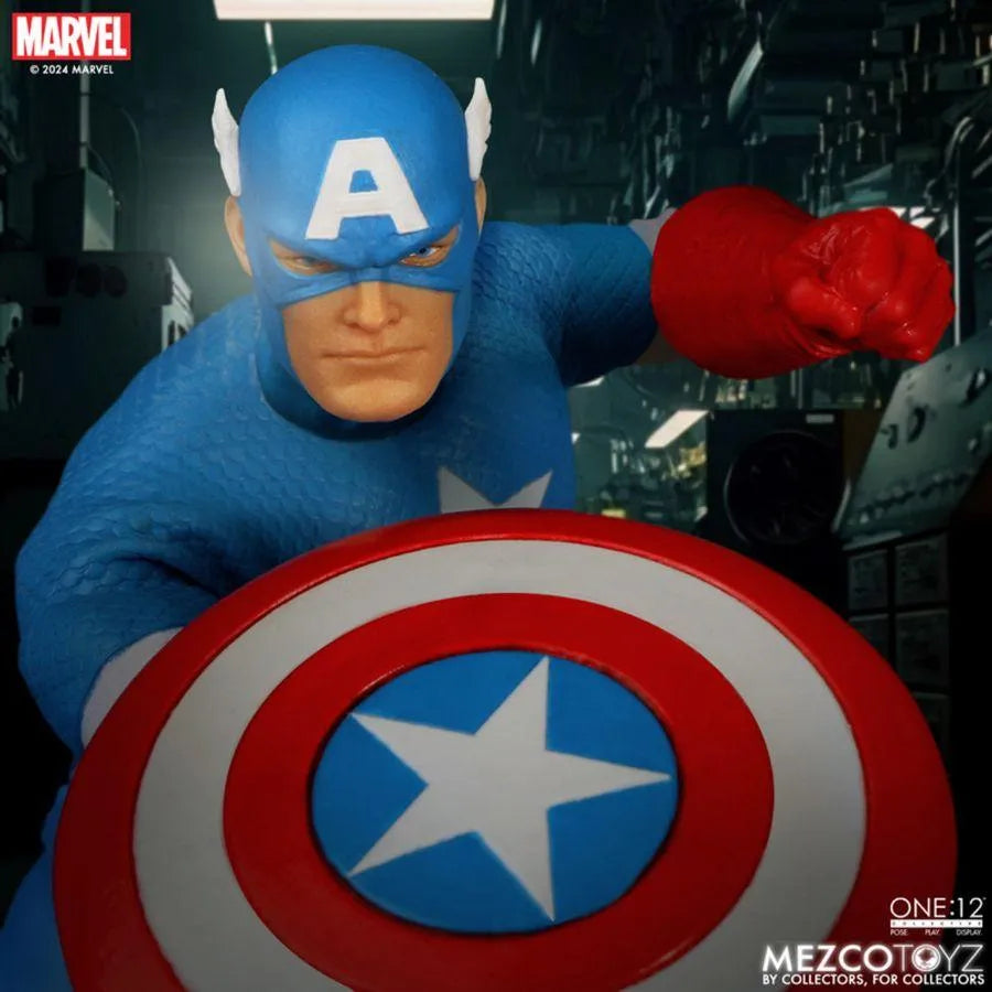 MEZ76254 Captain America - Silver Age Edition One:12 Collective Figure - Mezco Toyz - Titan Pop Culture