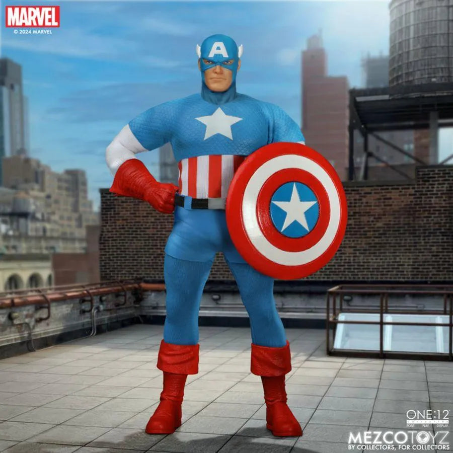 MEZ76254 Captain America - Silver Age Edition One:12 Collective Figure - Mezco Toyz - Titan Pop Culture