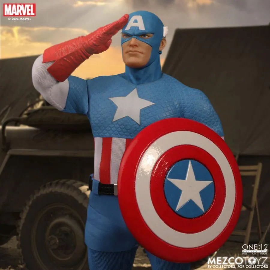 MEZ76254 Captain America - Silver Age Edition One:12 Collective Figure - Mezco Toyz - Titan Pop Culture