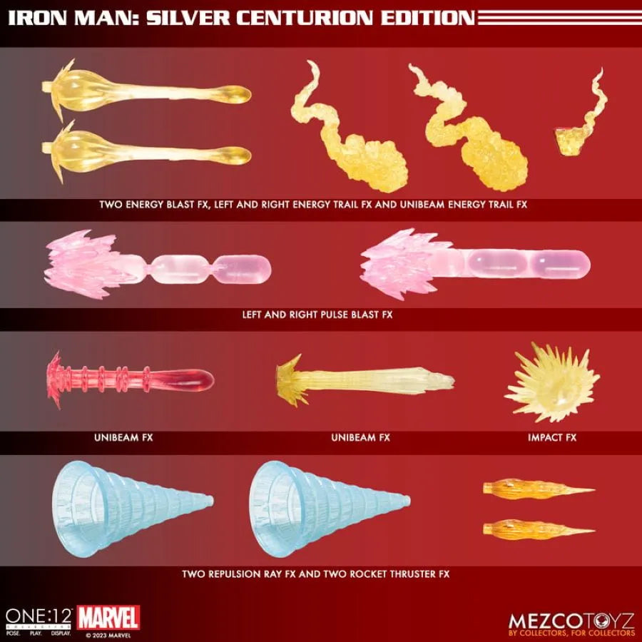 MEZ76492 Iron Man - Silver Centurion One:12 Collective Figure - Mezco Toyz - Titan Pop Culture