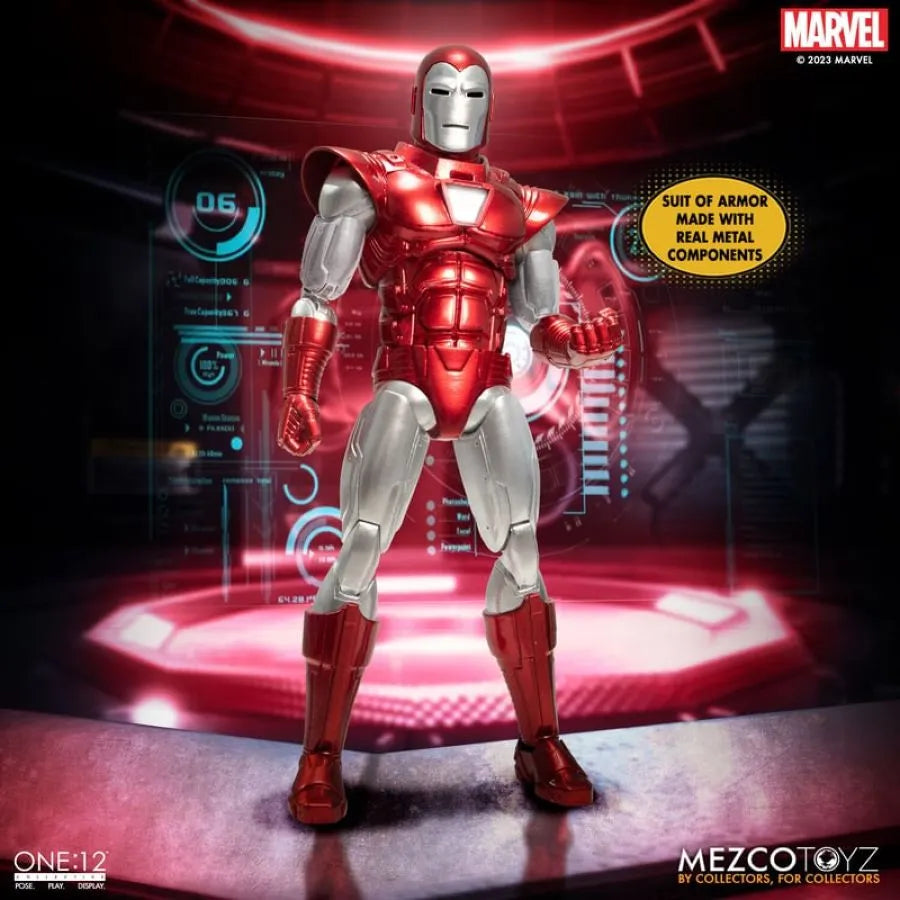 MEZ76492 Iron Man - Silver Centurion One:12 Collective Figure - Mezco Toyz - Titan Pop Culture