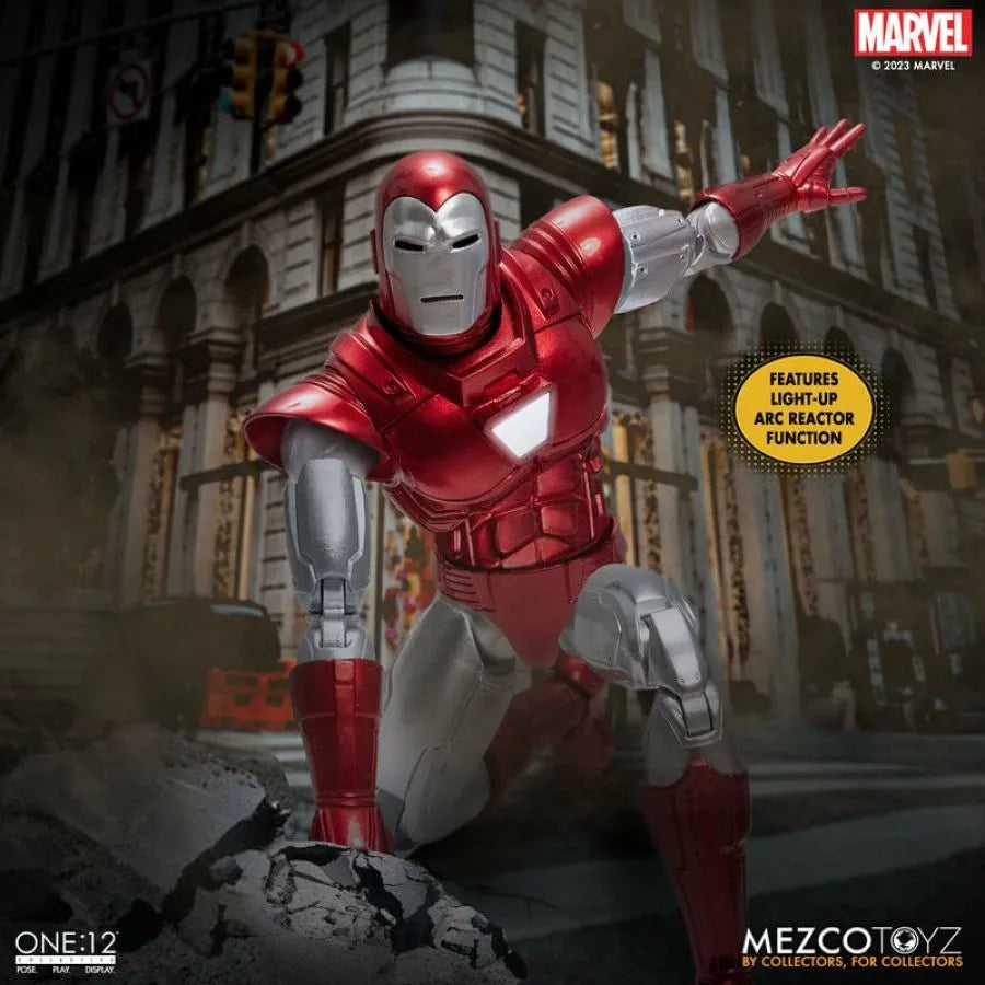 MEZ76492 Iron Man - Silver Centurion One:12 Collective Figure - Mezco Toyz - Titan Pop Culture