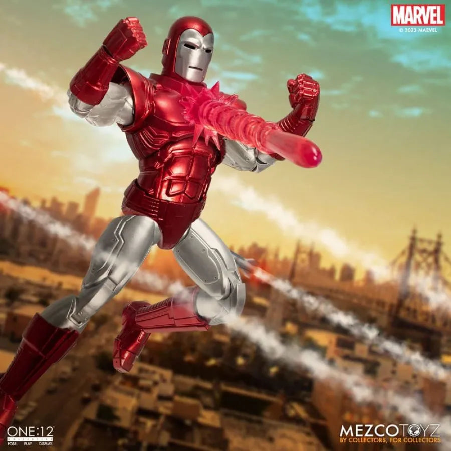 MEZ76492 Iron Man - Silver Centurion One:12 Collective Figure - Mezco Toyz - Titan Pop Culture