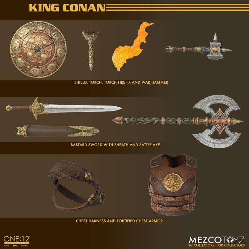Conan - King Conan ONE:12 Collective Figure Action figures by Mezco Toyz | Titan Pop Culture