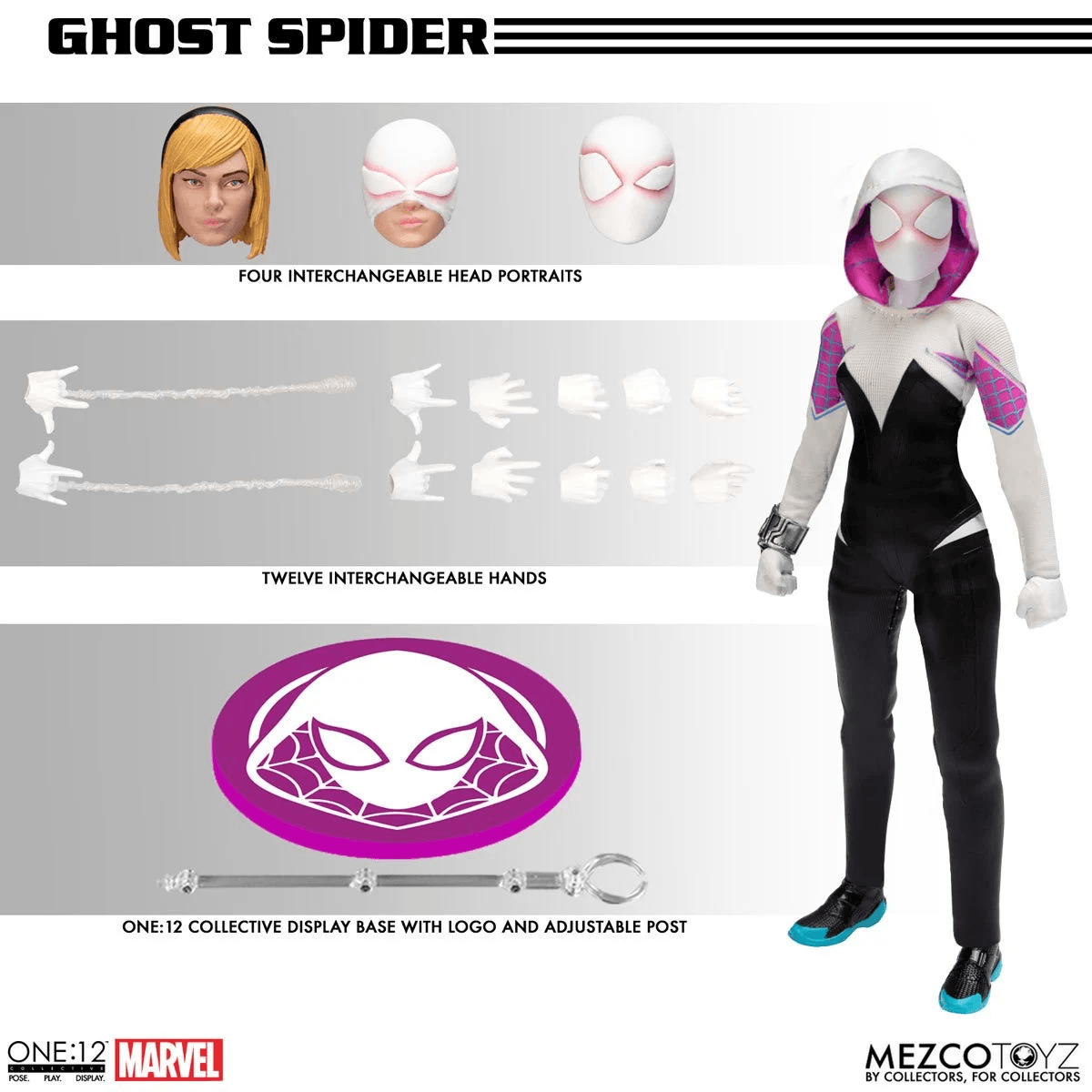 MEZ77310 Spider-Man - Ghost Spider ONE:12 Collective Figure - Mezco Toyz - Titan Pop Culture