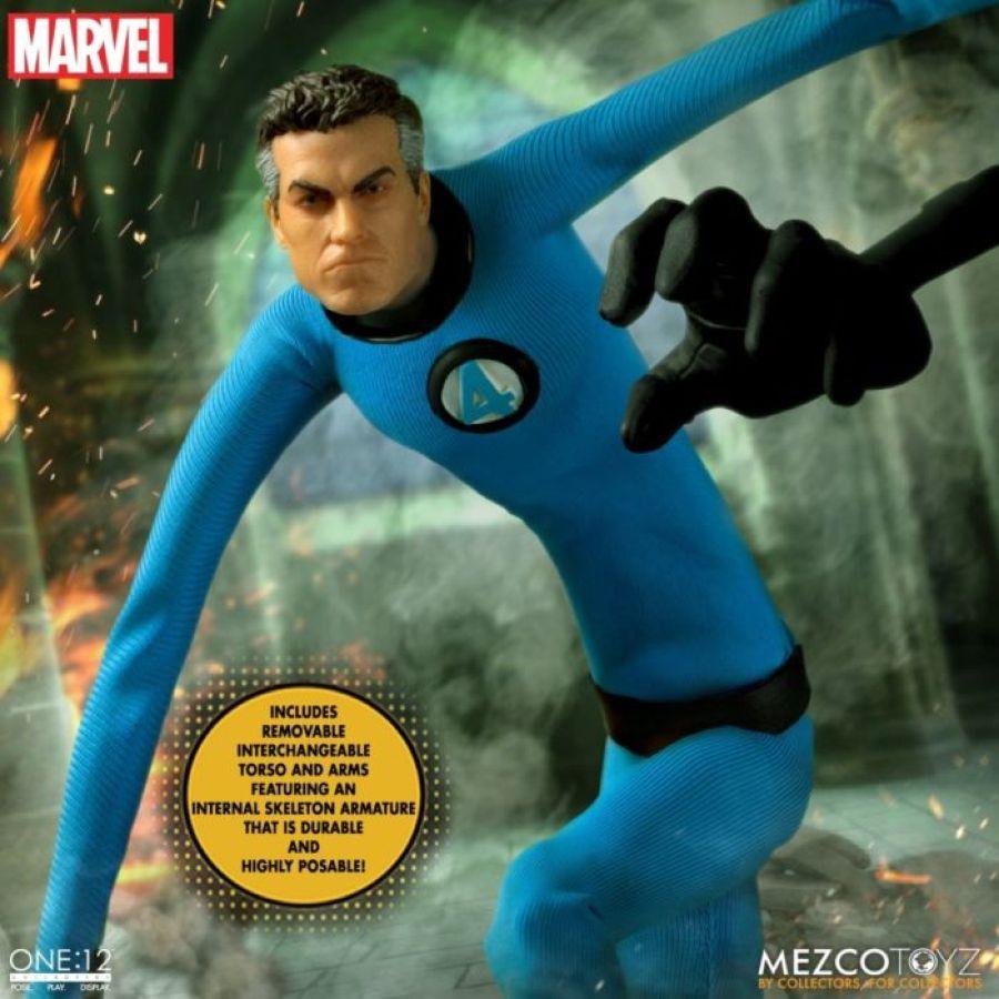 MEZAUS77600B Marvel Comics - Fantastic Four Deluxe Steel One:12 Action Figure Boxed Set - Mezco Toyz - Titan Pop Culture