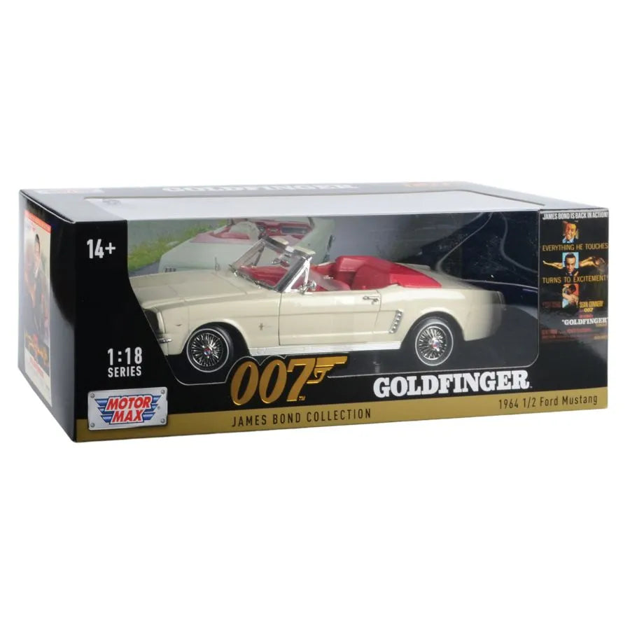 MOT79833 James Bond Collection - 1:18 Scale 1964 1/2 Ford Mustang (Convertible) - Motormax - Titan Pop Culture