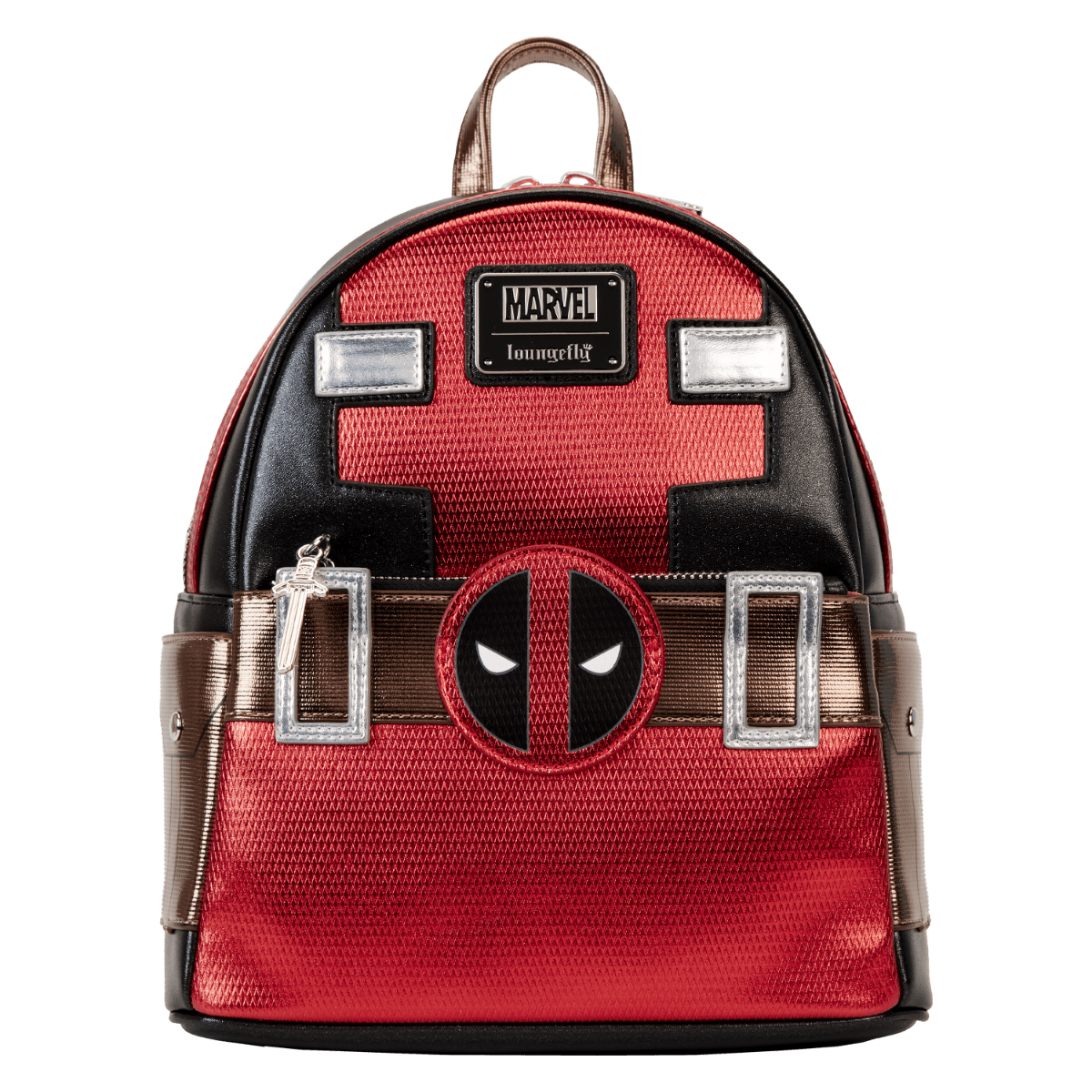LOUMVBK0328 Marvel - Deadpool Metallic Cosplay Mini Backpack - Loungefly - Titan Pop Culture