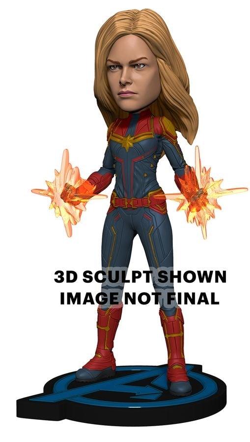 NEC61789 Avengers 4: Endgame - Captain Marvel Head Knocker - Less Than Perfect - NECA - Titan Pop Culture