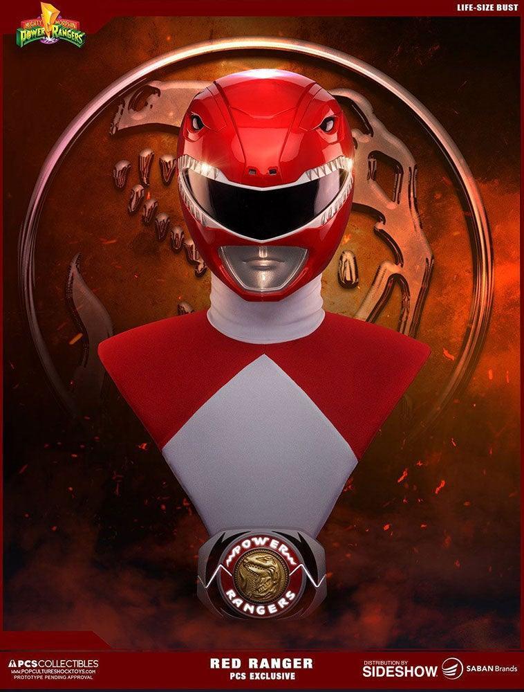 PCSRRANGER02EX Power Rangers - Red Ranger Life Sized Bust PCS Exclusive - Pop Culture Shock Collectables - Titan Pop Culture