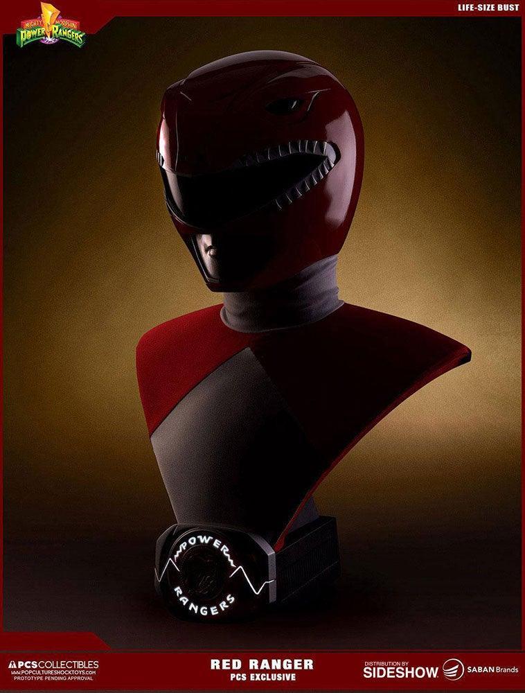 PCSRRANGER02EX Power Rangers - Red Ranger Life Sized Bust PCS Exclusive - Pop Culture Shock Collectables - Titan Pop Culture