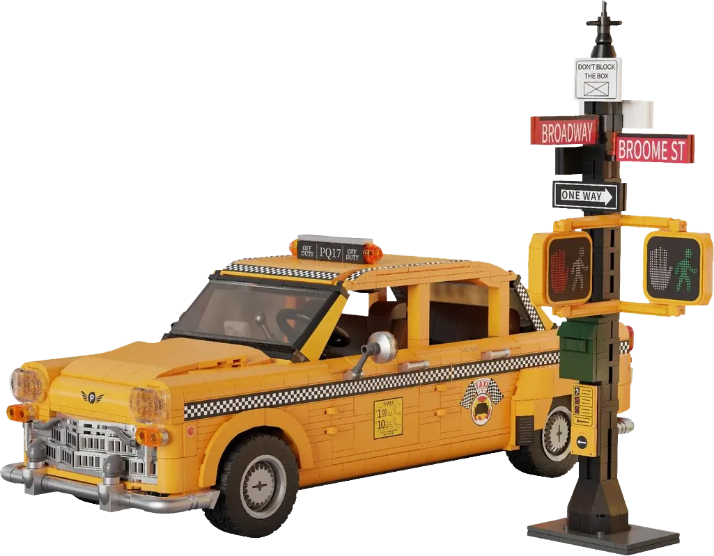 Serie Joyride: juego de construcción de taxi amarillo de Nueva York (1601 piezas)