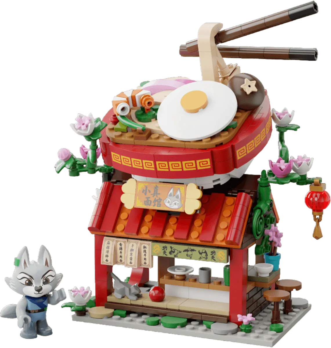 PSY86506 Kung Fu Panda - Zhen’s Noodle Restraurant Buildable Set (359pcs) - Pantasy - Titan Pop Culture