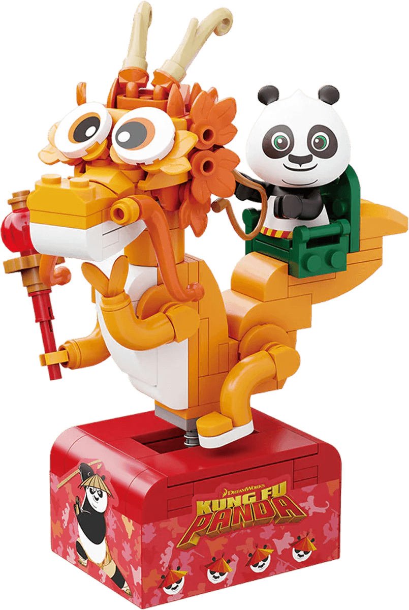 PSY86510 Kung Fu Panda - Po on SkateKart Buildable Figure (186pcs) - Pantasy - Titan Pop Culture