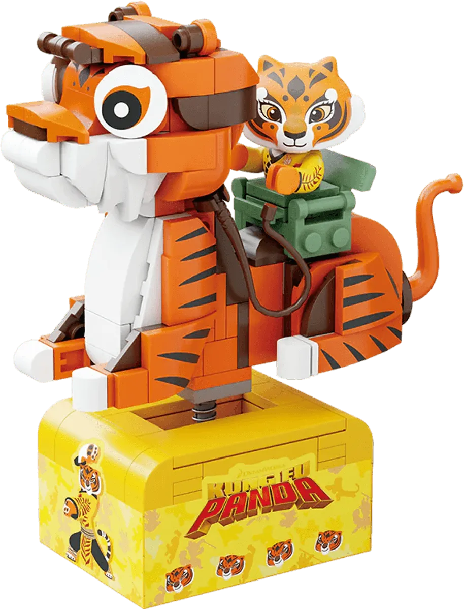 PSY86511 Kung Fu Panda - Tigress on SkateKart Buildable Figure (195pcs) - Pantasy - Titan Pop Culture