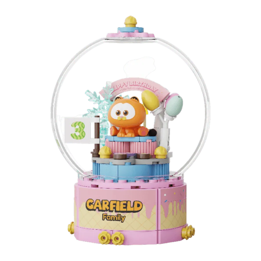 PSY86803 Garfield - Birthday Cake Crystal Ball Construction Set (115 pcs) - Pantasy - Titan Pop Culture