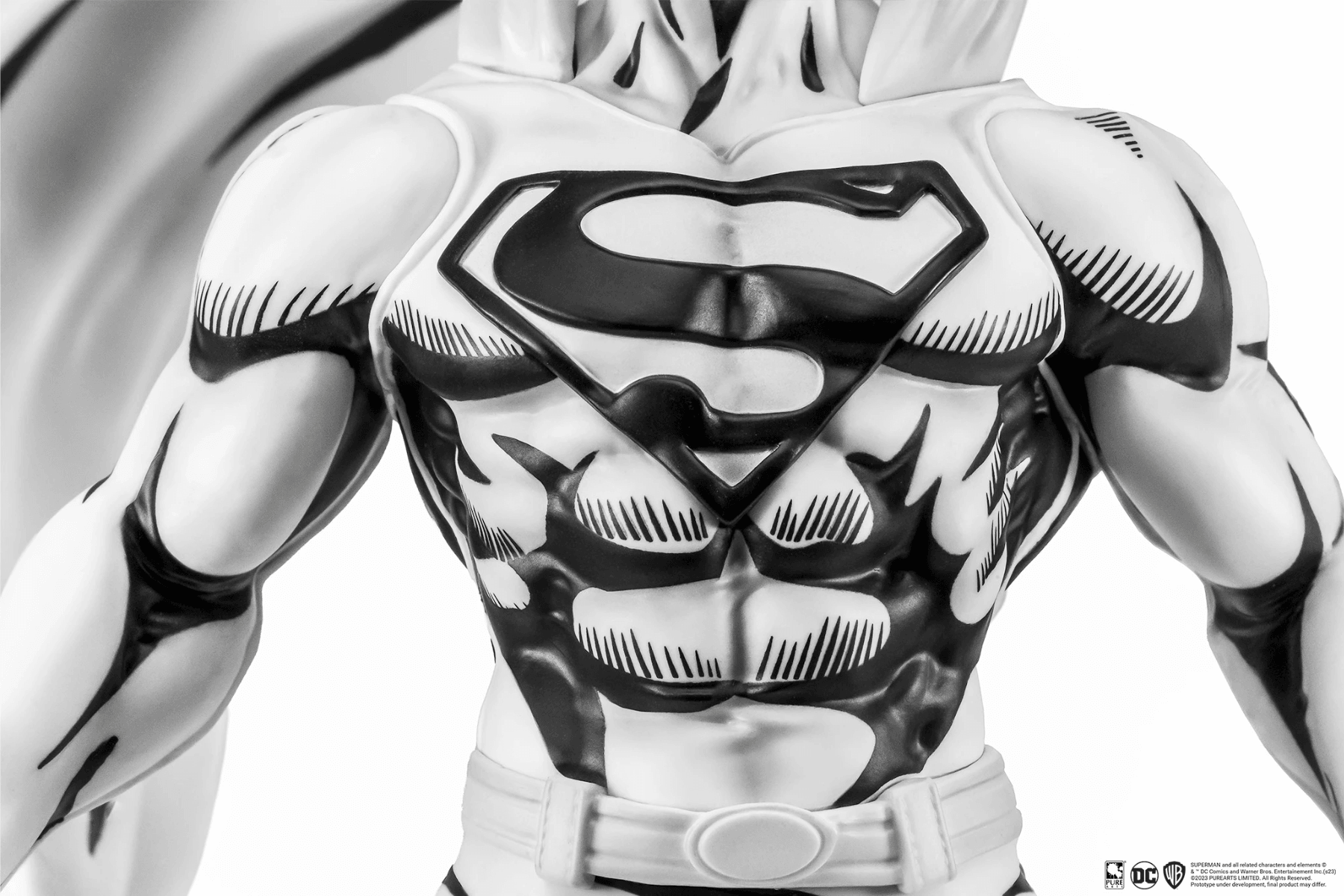PURPA002SU Superman - Superman (John Byrne) Black & White PVC 1:8 Scale Statue - First 4 Figures - Titan Pop Culture