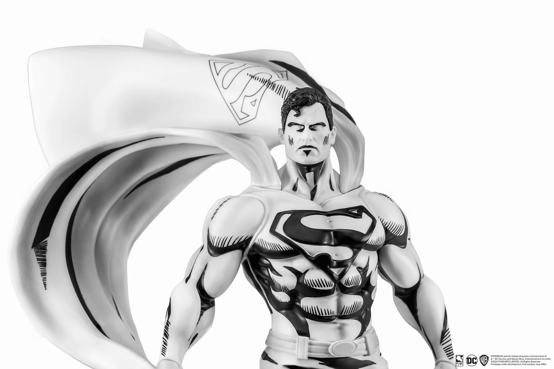 PURPA002SU Superman - Superman (John Byrne) Black & White PVC 1:8 Scale Statue - First 4 Figures - Titan Pop Culture