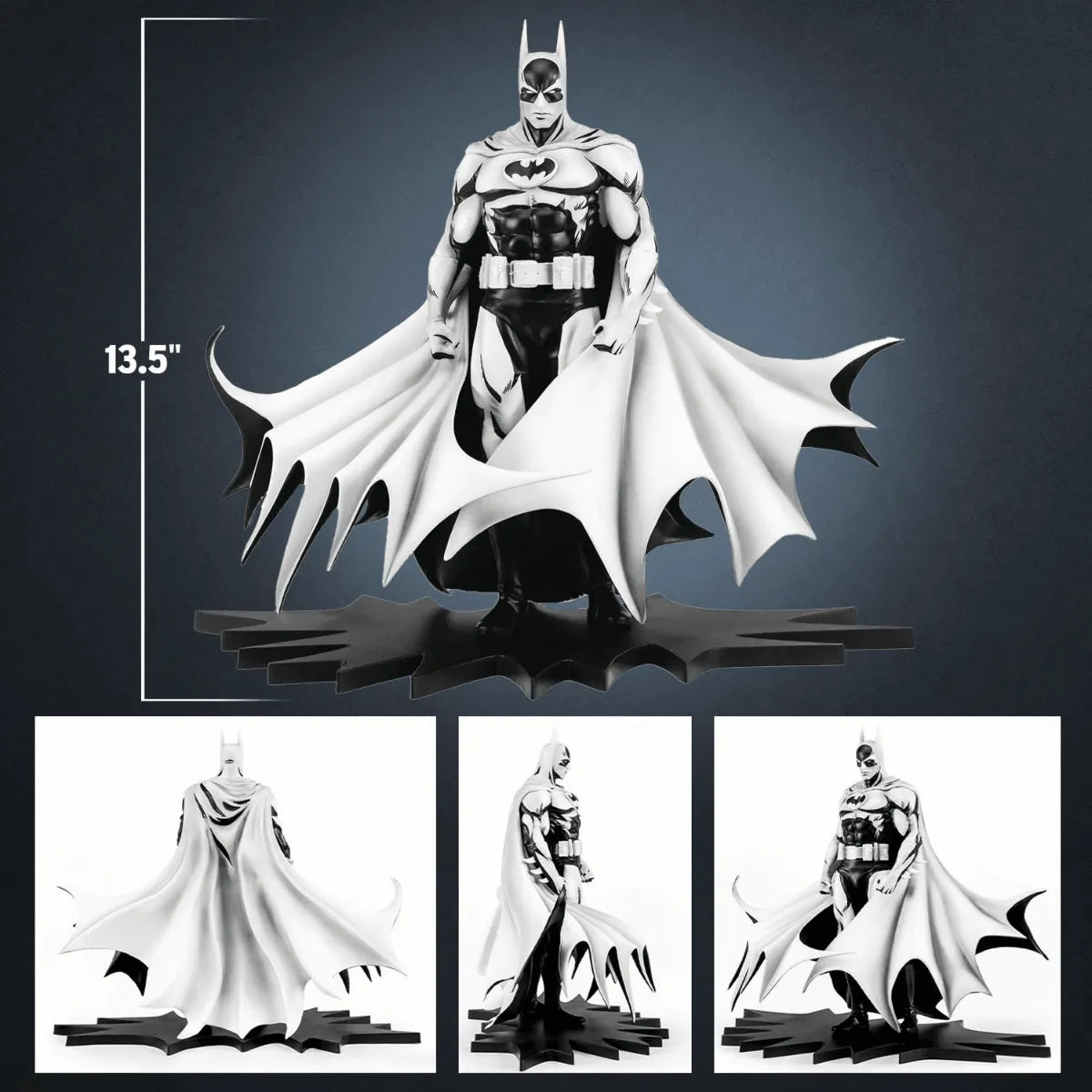 PURPA007BA Batman - Batman (Neil Adams) Black & White PVC 1:8 Scale Statue - First 4 Figures - Titan Pop Culture