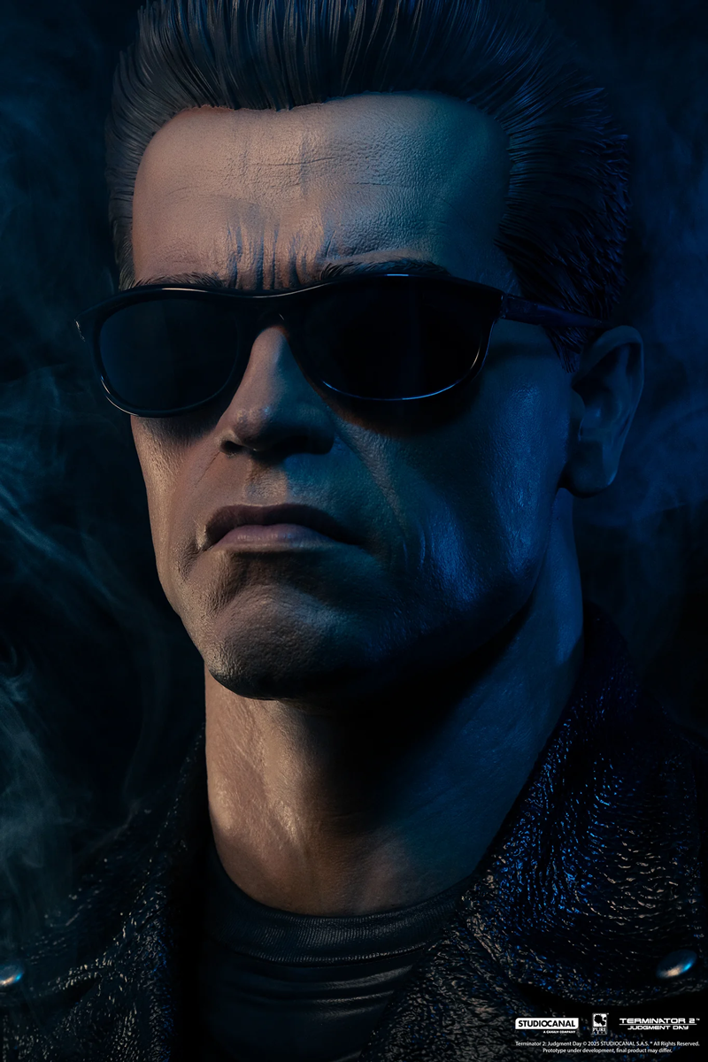 Terminator 2: El Juicio Final – Máscara de Arte a escala 1:1 del modelo T-800 101