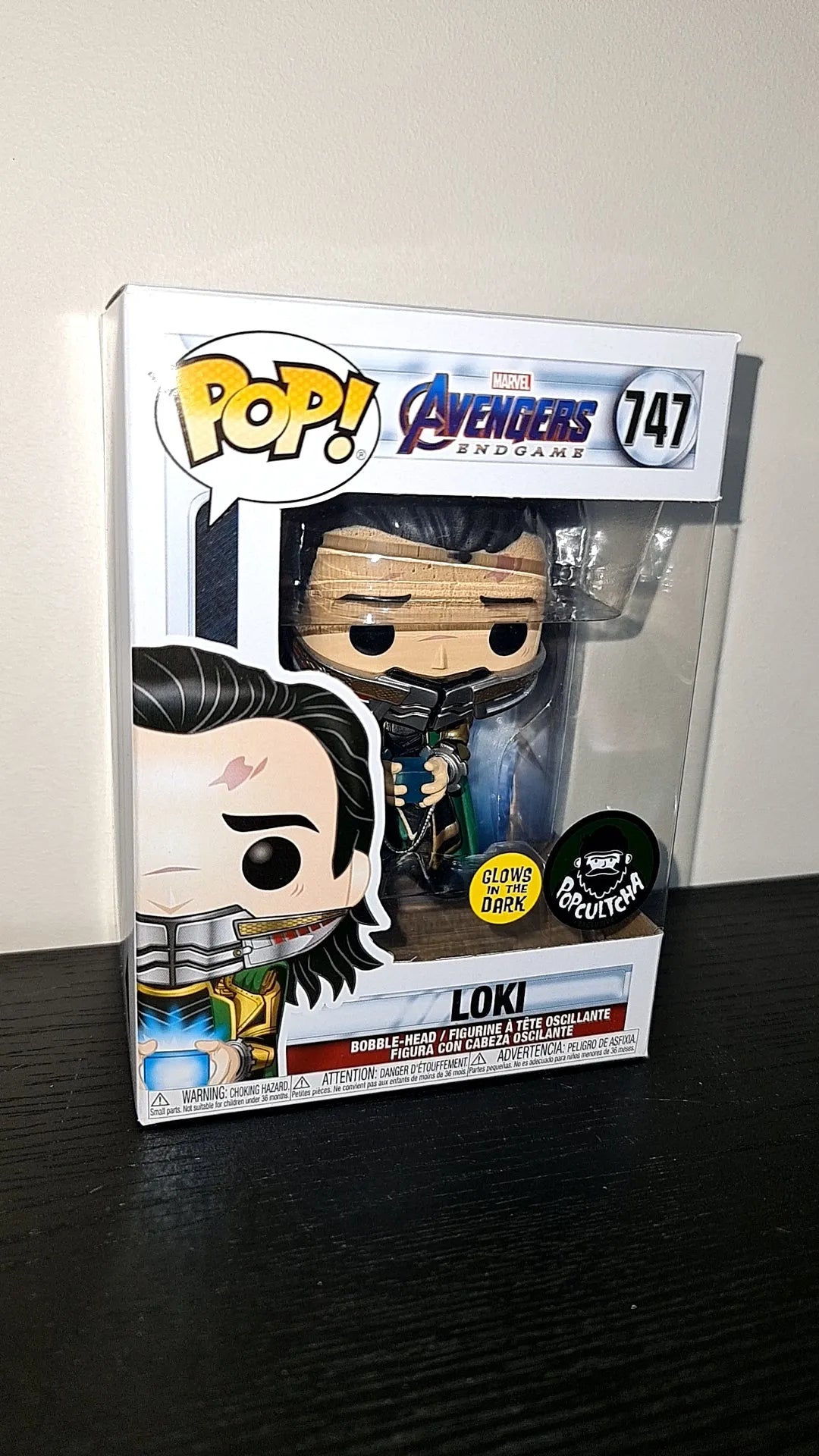 Funko POP! Vinyl Marvel - Loki #747 - Endgame Glow In The Dark Extremely Rare