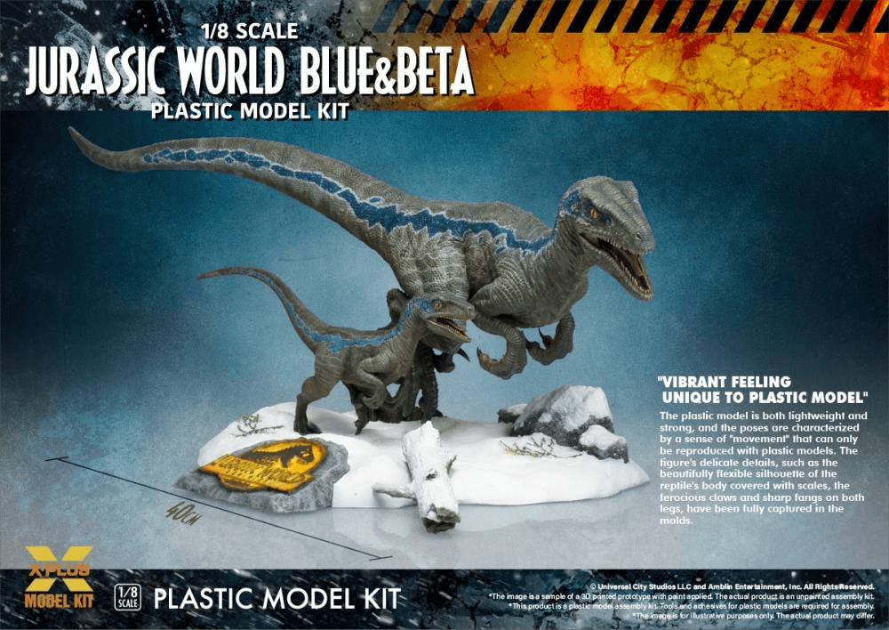 SAT411-200143TP Jurassic World 3 - Velociraptor Blue & Beta Model Kit - Star Ace Toys - Titan Pop Culture