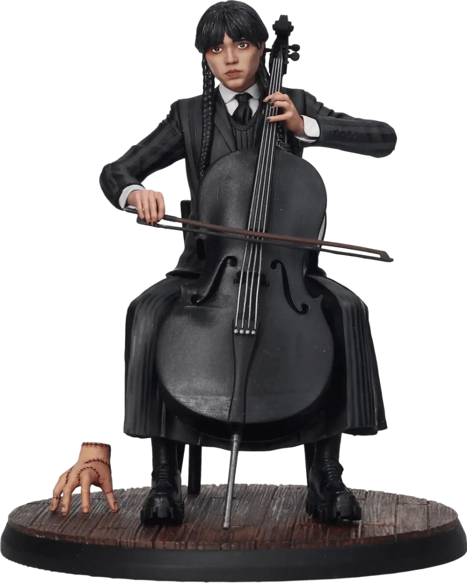 SDTMGM25971 Wednesday (TV) - Wednesday Addams with Cello Figure - SD Toys - Titan Pop Culture