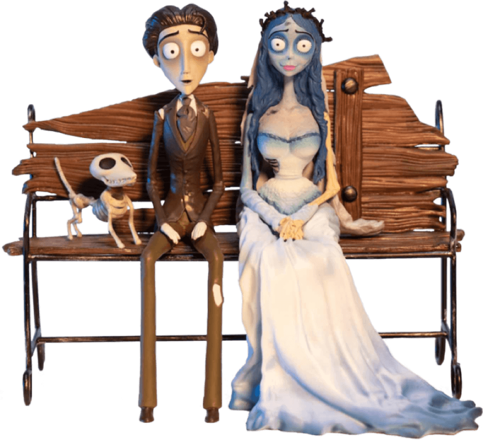 SDTWRN89688 Corpse Bride - Victor and Emily on Bench 1:10 Scale Figure Set - SD Toys - Titan Pop Culture