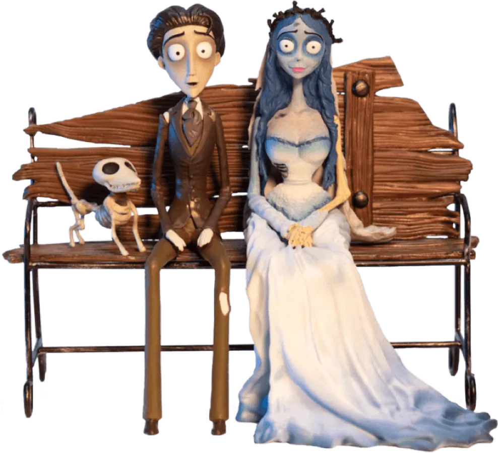 SDTWRN89688 Corpse Bride - Victor and Emily on Bench 1:10 Scale Figure Set - SD Toys - Titan Pop Culture