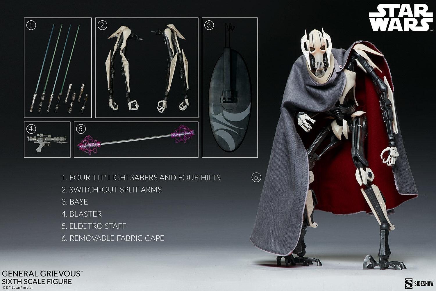 SID1000272 Star Wars - General Grievous 1:6 Scale Action Figure - Sideshow Collectibles - Titan Pop Culture