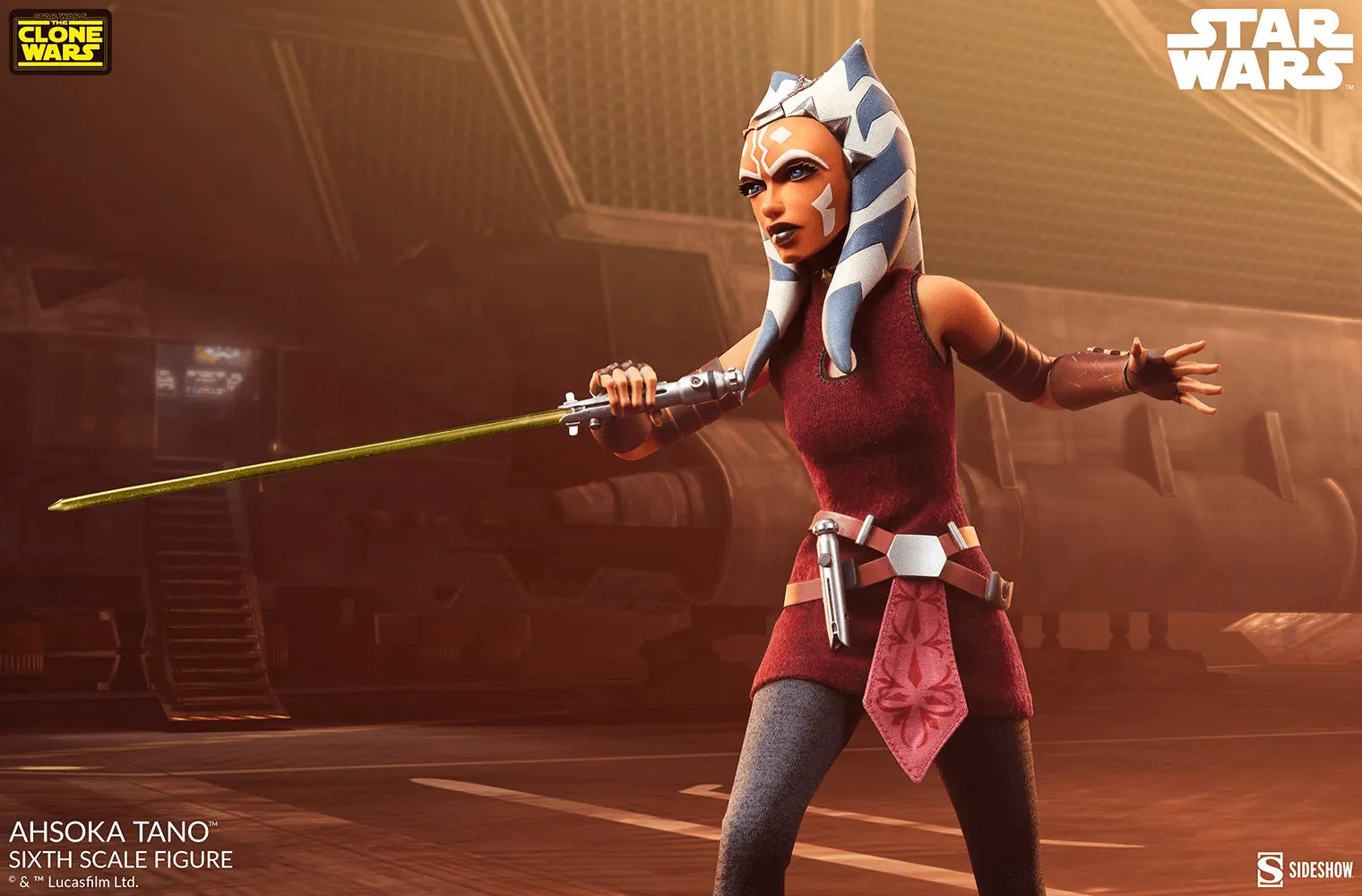 SID100444 Star Wars: The Clone Wars - Ahsoka Tano 1:4 Scale Action Figure - Sideshow Collectibles - Titan Pop Culture