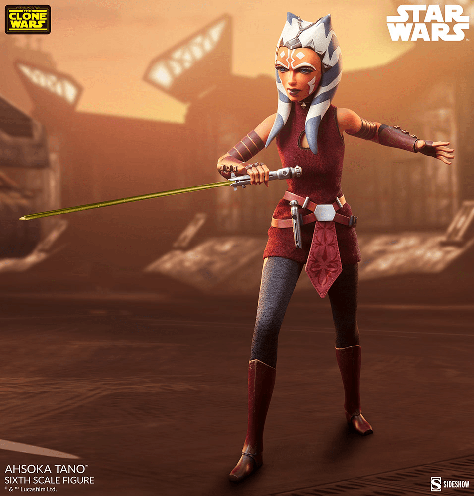 SID100444 Star Wars: The Clone Wars - Ahsoka Tano 1:4 Scale Action Figure - Sideshow Collectibles - Titan Pop Culture