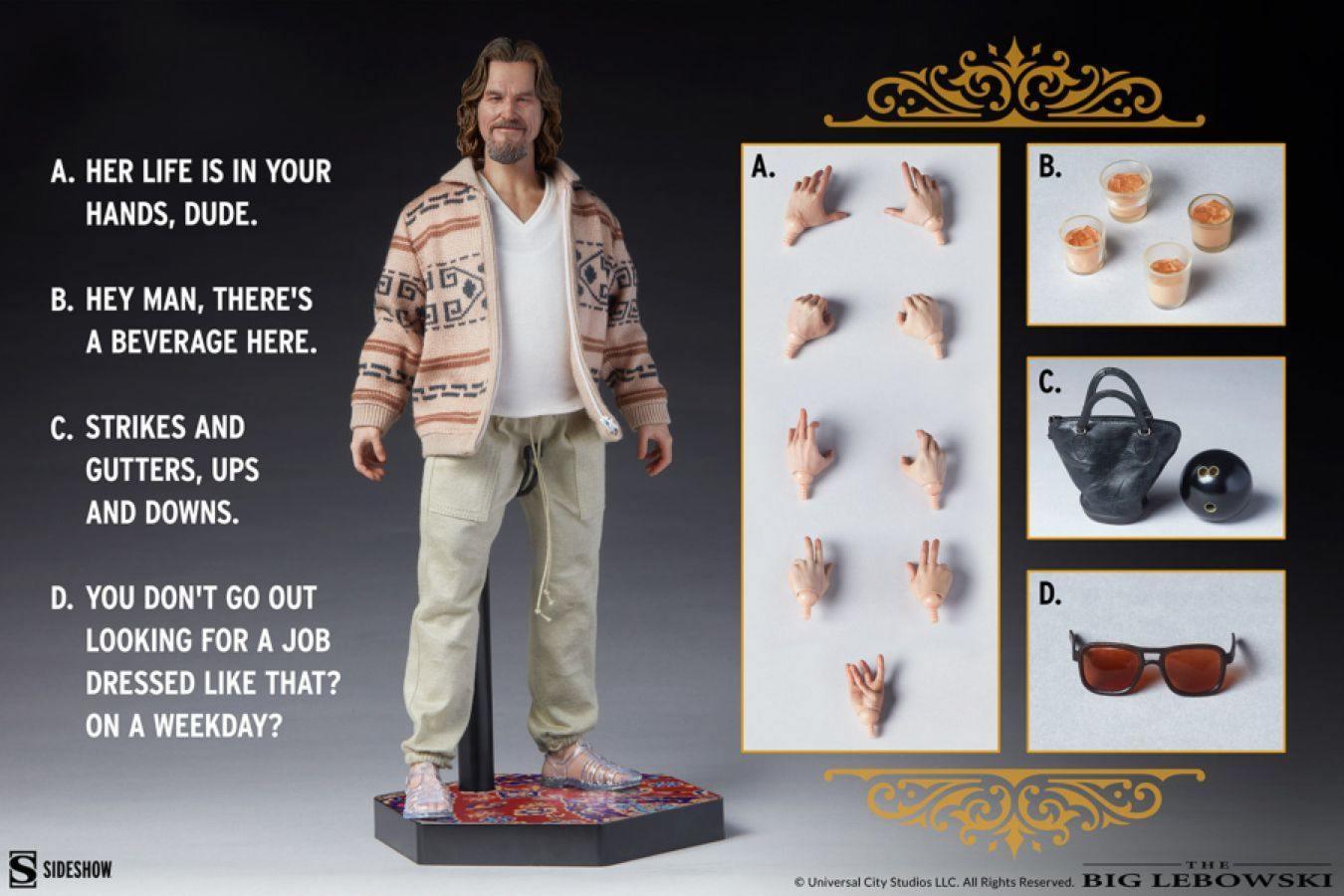 SID100448 The Big Lebowski - The Dude 12" Action Figure - Sideshow Collectibles - Titan Pop Culture