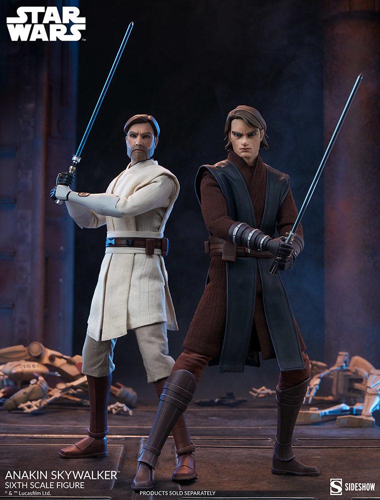 SID100462 Star Wars: Clone Wars - Anakin Skywalker 1:6 Scale 12" Action Figure - Sideshow Collectibles - Titan Pop Culture