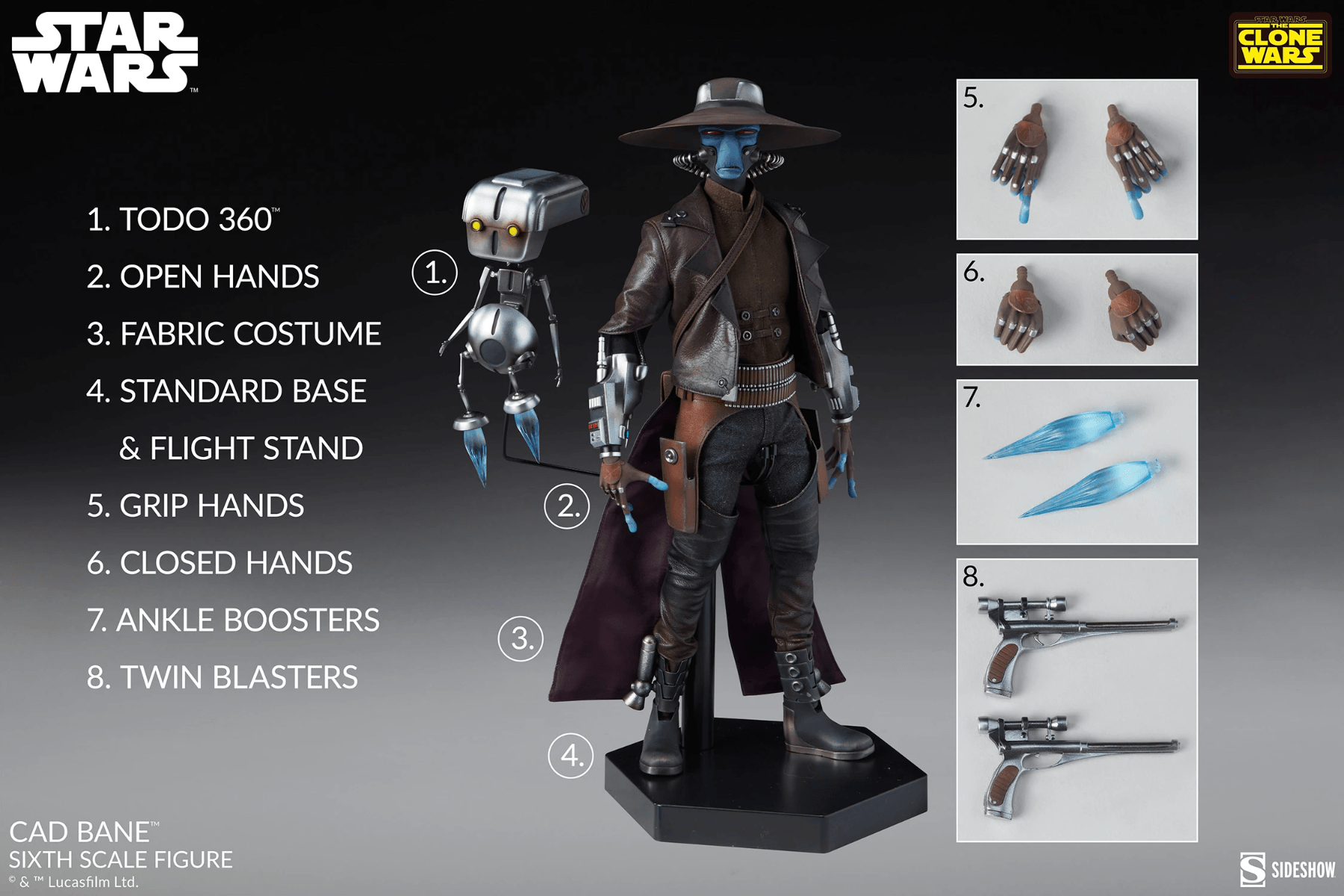 SID100474 Star Wars - Cad Bane 1:6 Figure - Sideshow Collectibles - Titan Pop Culture