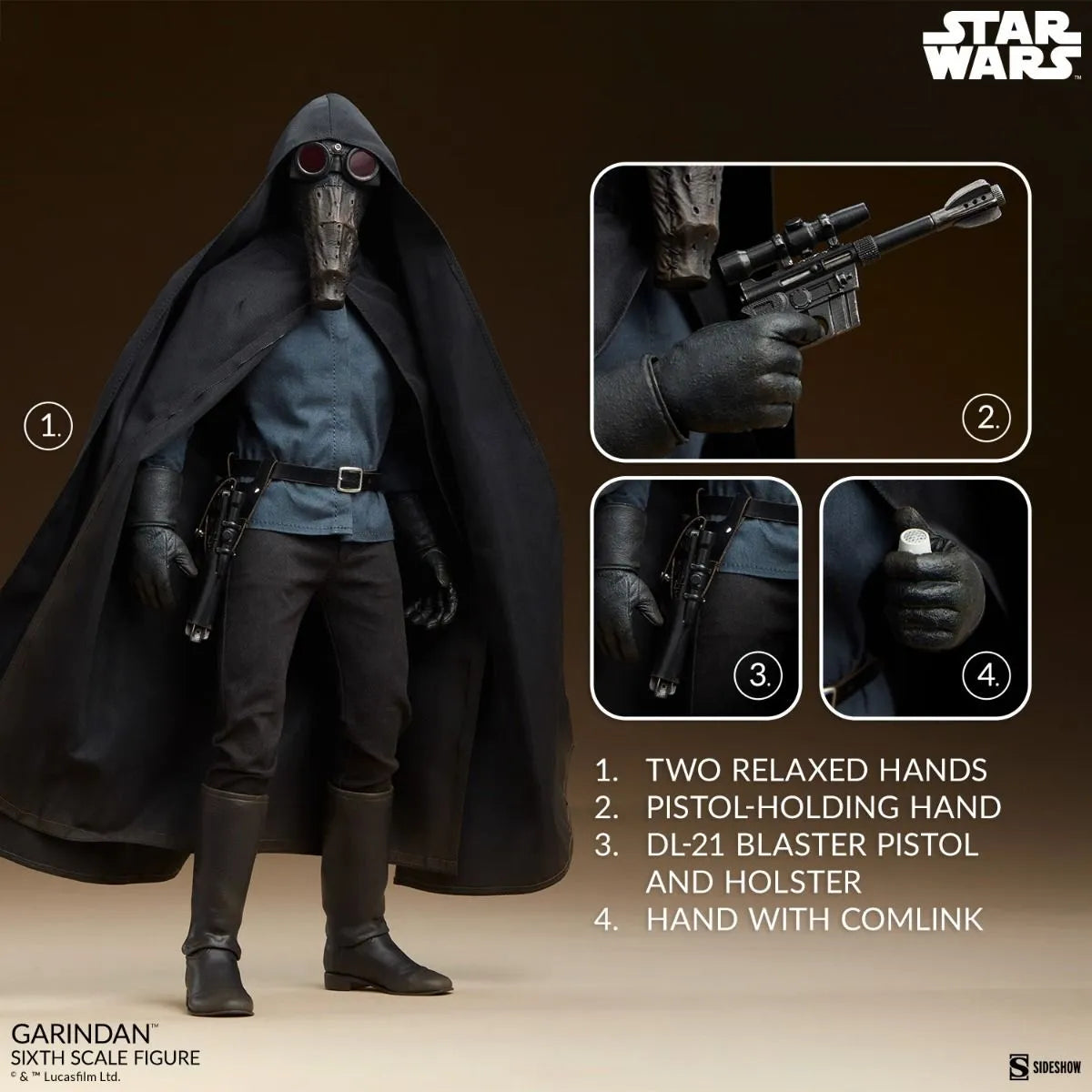 SID100487 Star Wars - Garindan 1:6 Scale Collectable Action Figure - Sideshow Collectibles - Titan Pop Culture