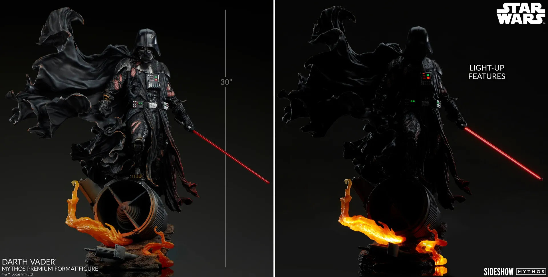 Estatua de formato premium de Star Wars: Darth Vader Mythos