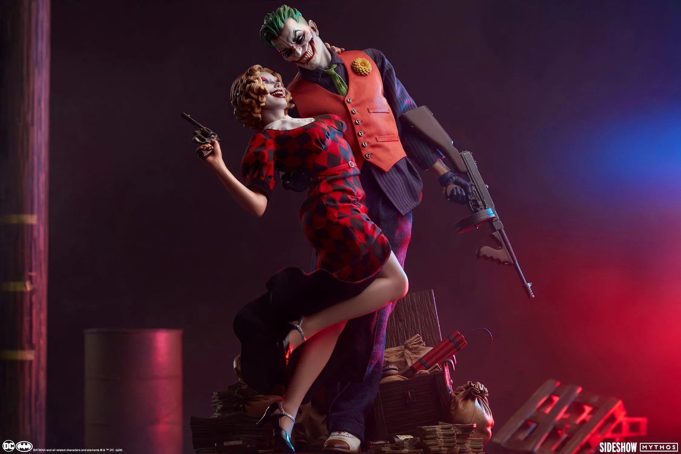 SID200654 DC Comics - The Joker & Harley Quinn (Lawless Love) Diorama - Sideshow Collectibles - Titan Pop Culture