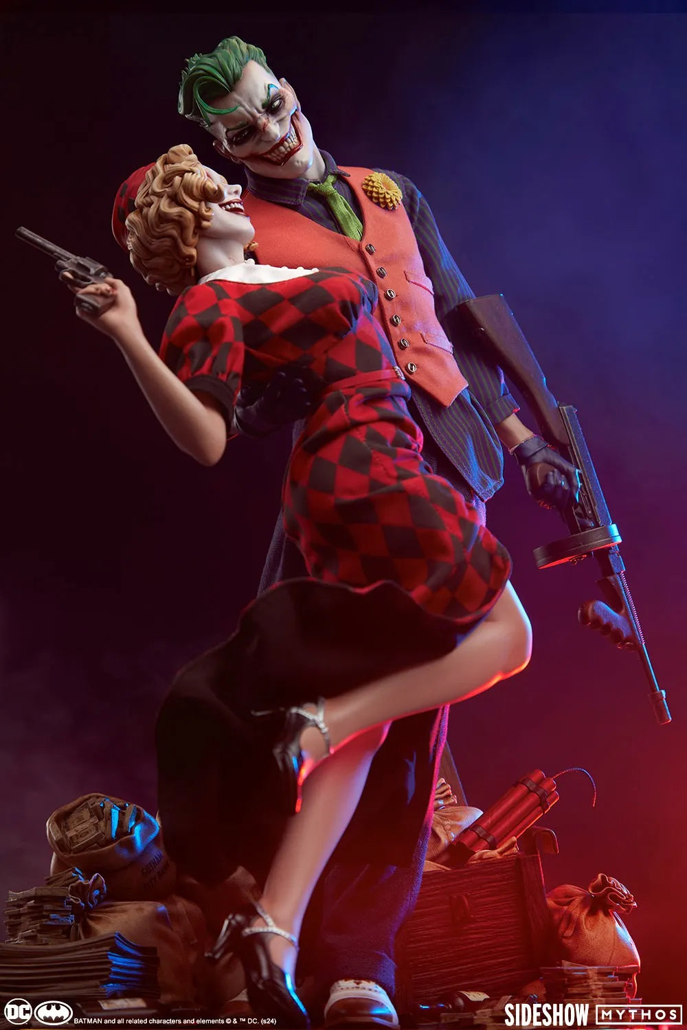 SID200654 DC Comics - The Joker & Harley Quinn (Lawless Love) Diorama - Sideshow Collectibles - Titan Pop Culture