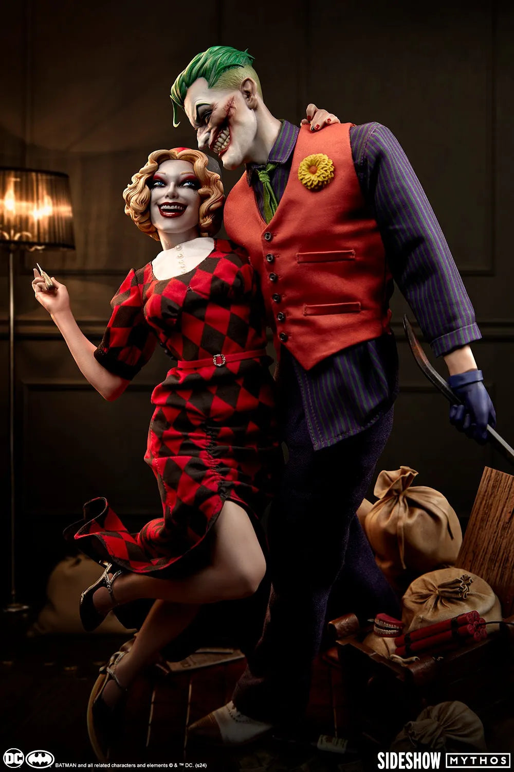 SID200654 DC Comics - The Joker & Harley Quinn (Lawless Love) Diorama - Sideshow Collectibles - Titan Pop Culture